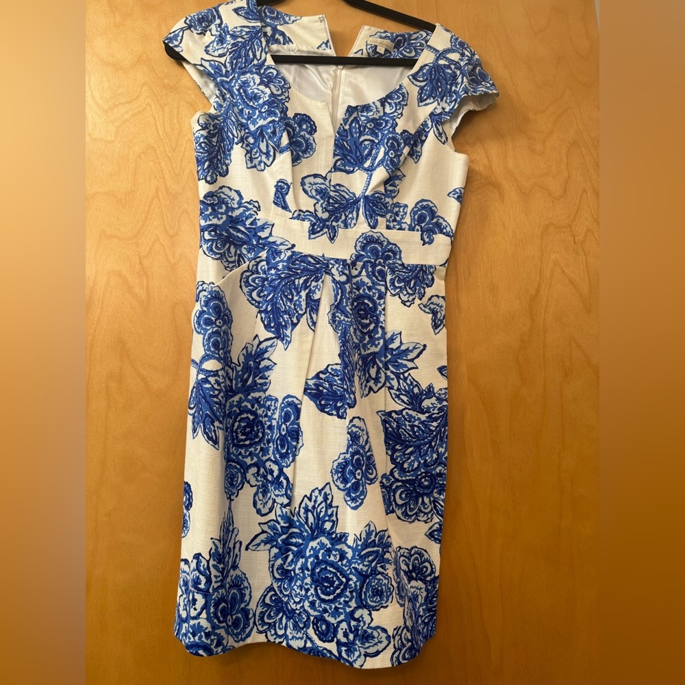 Shoshanna Toile Cap Sleeve Dress